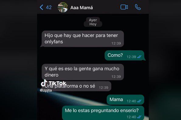 Madre pide a su hijo que le abra cuenta en OnlyFans para fotos de  