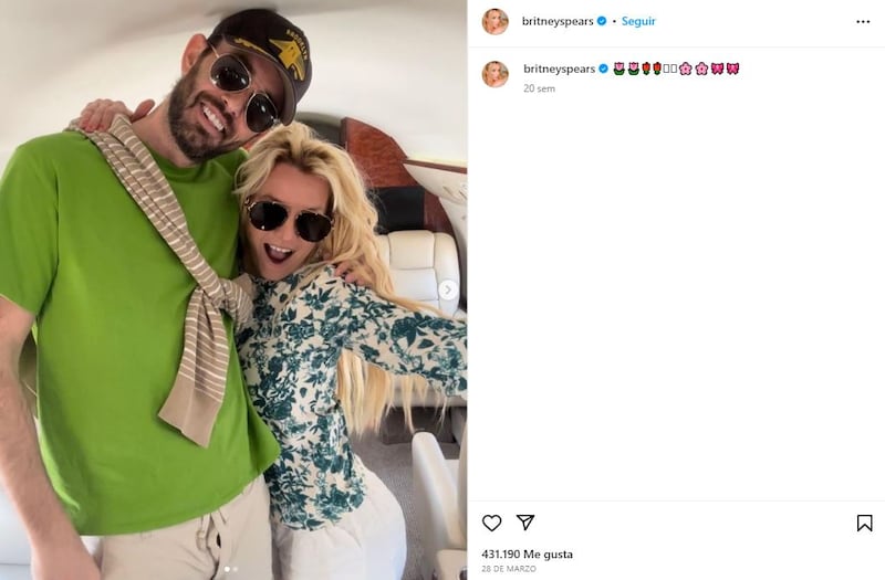 Britney Spears y Sam Asghari comenzaron su noviazgo tras conocerse en el rodaje de un video