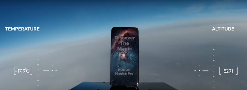 Honor probó sus nuevas baterías lanzando un dispositivo al espacio