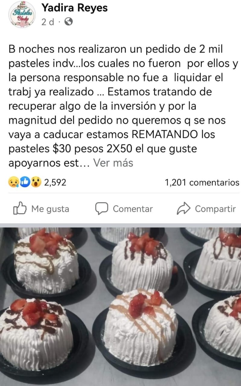 No recibió ningún anticipo por el pedido