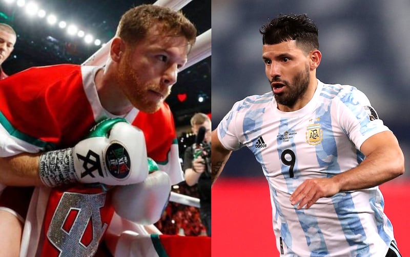 Canelo Álvarez y Sergio Agüero