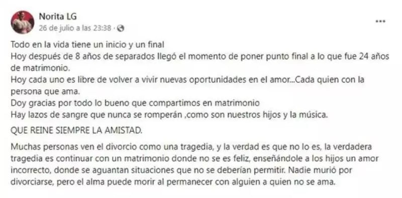 Una lección a todos los que se divorcian entre pleitos